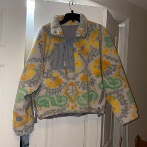 Free People Multicolor Fleece Jacket